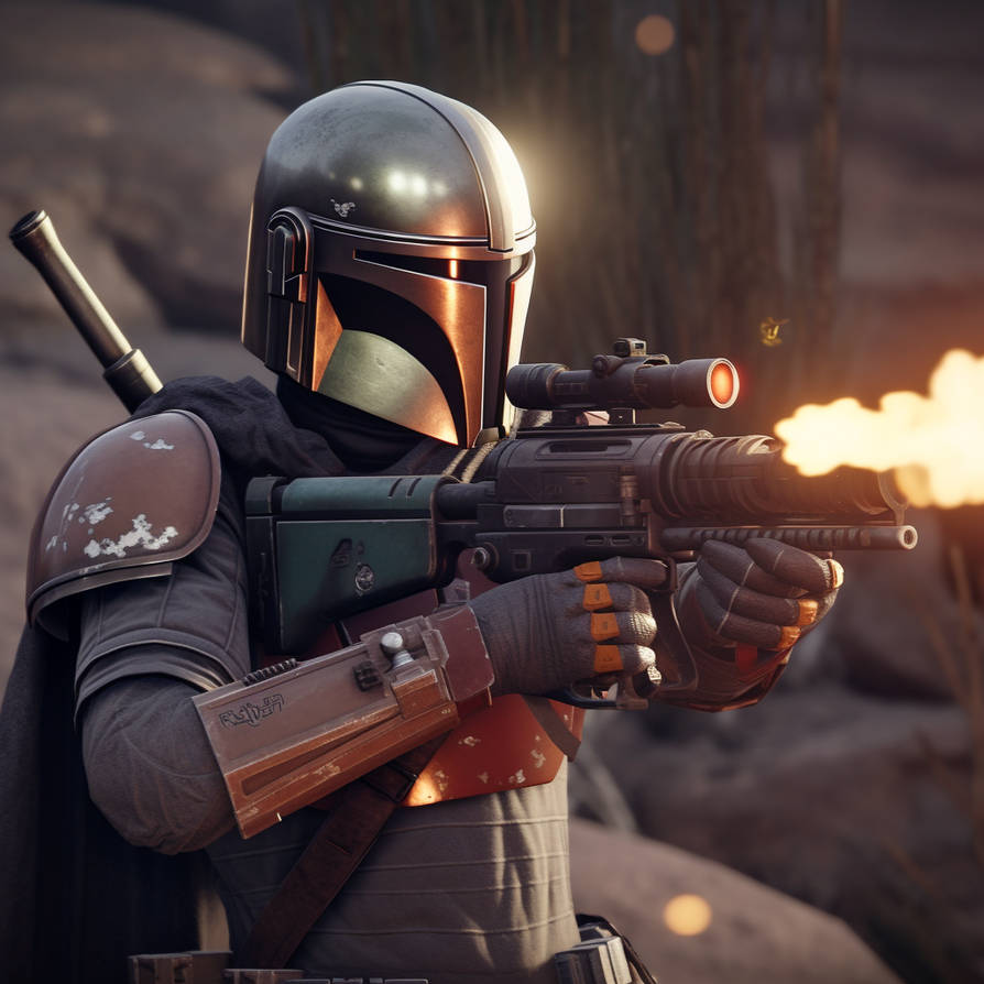 Mando Firing Scoped Assault Rifle by HighRiseMedia on DeviantArt