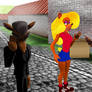 Two Tawnas fighting over Pinstripe (MMD)
