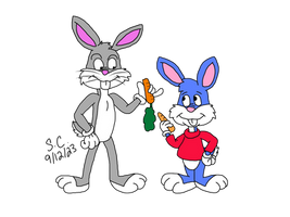 Bugs and Buster Bunny