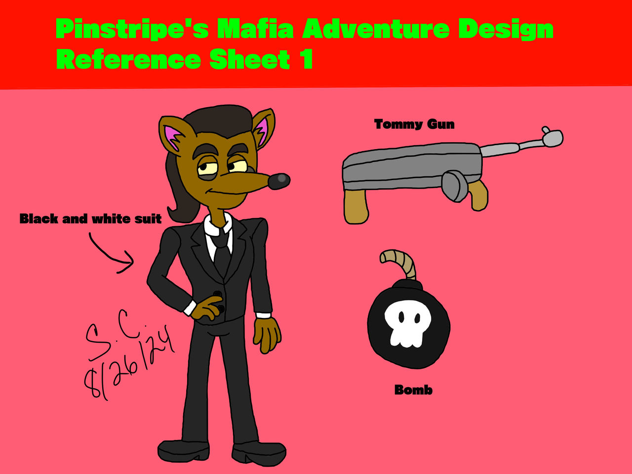Pinstripe's Mafia Adventure Ref. Sheet