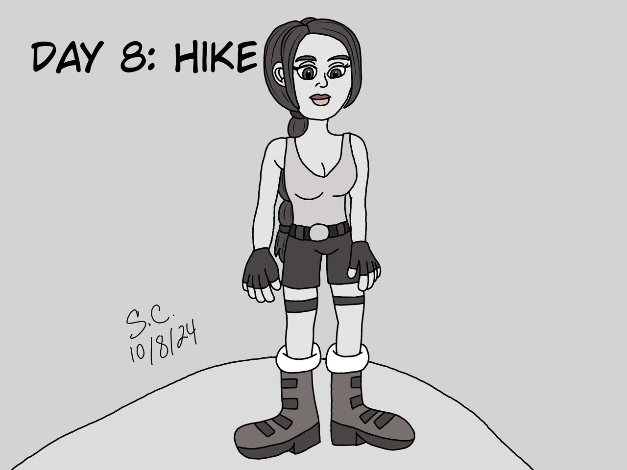 Inktober (2024) Day 8: Hike
