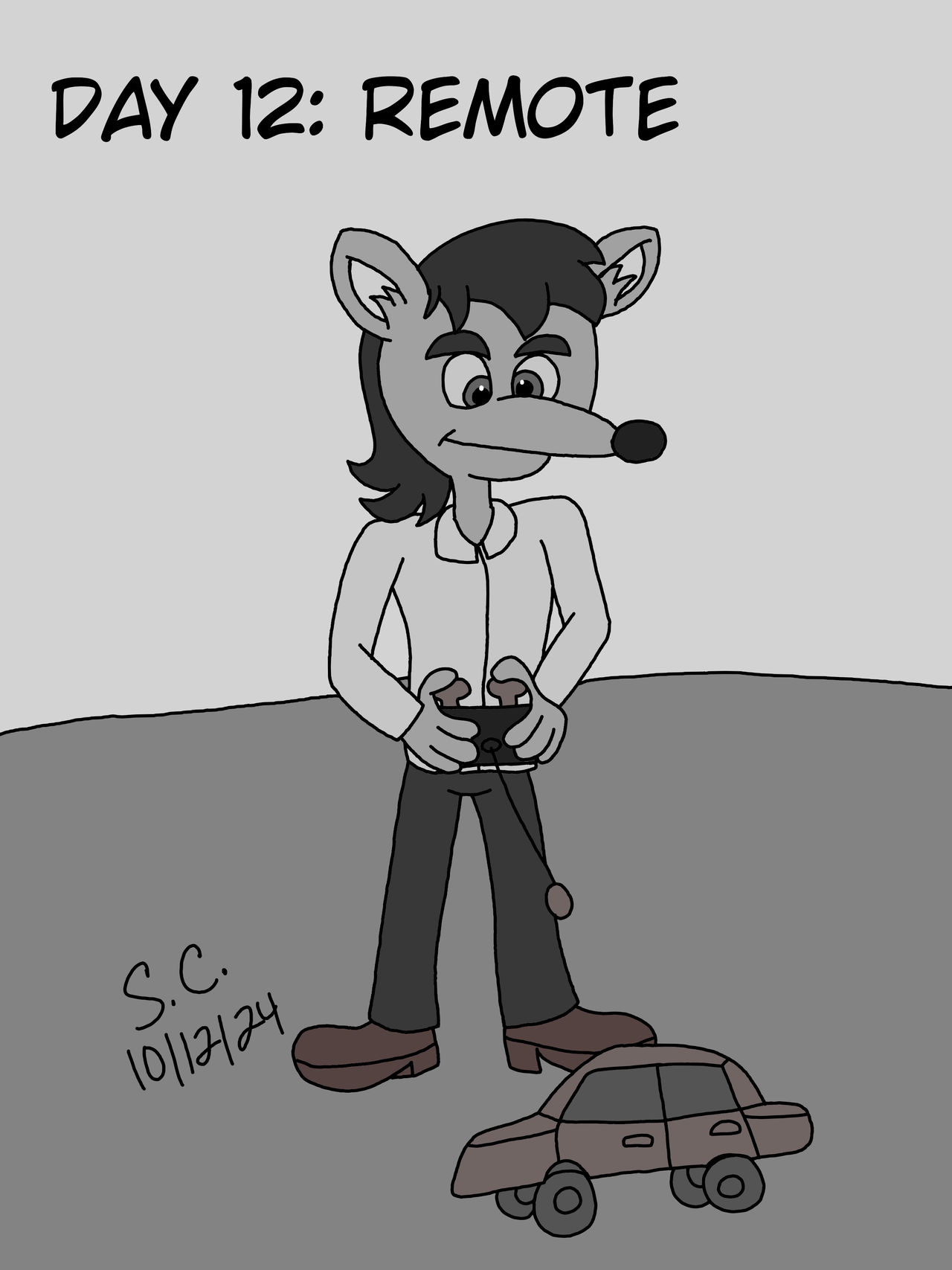 Inktober (2024) Day 12: Remote