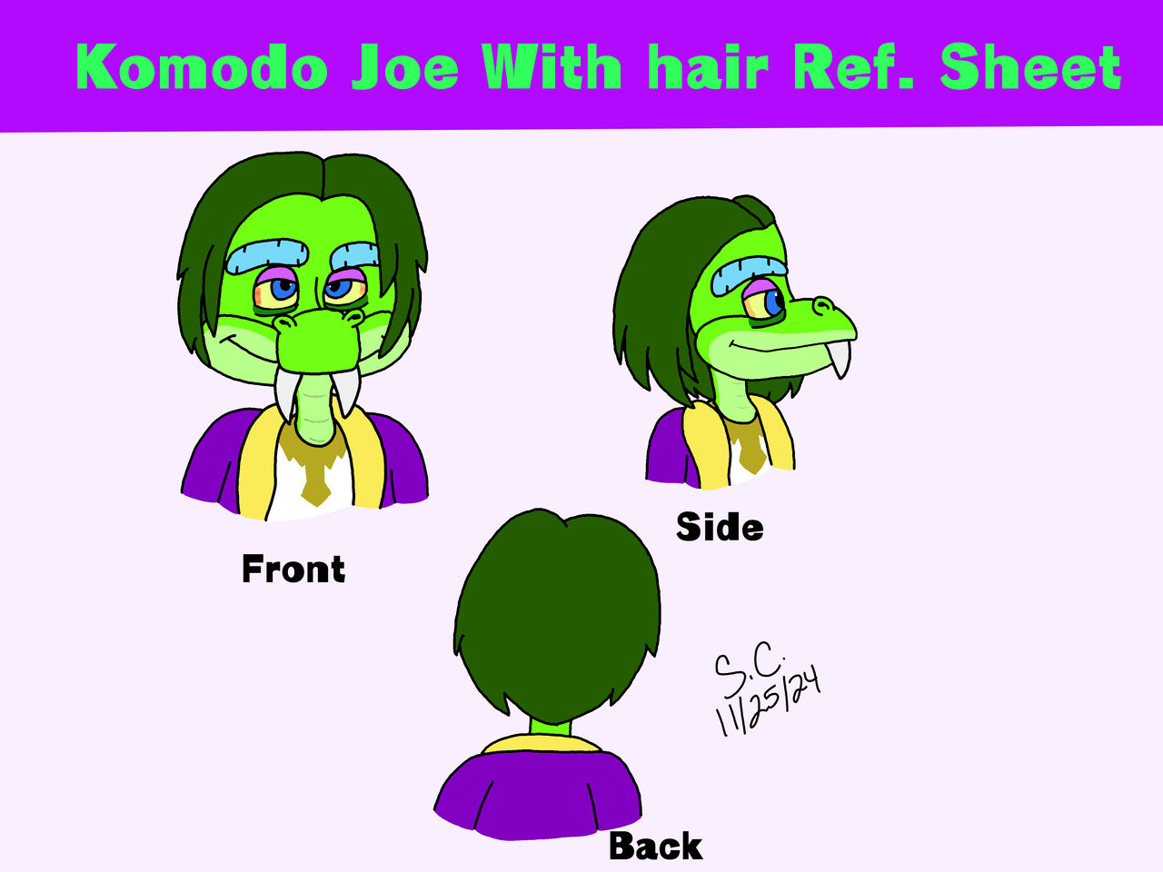 Komodo Joe With Hair Ref. Sheet