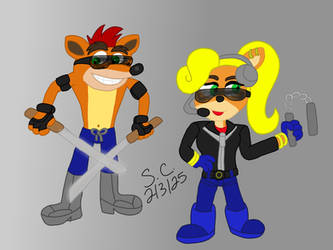 (Art Trade) Shadow Crash and Coco