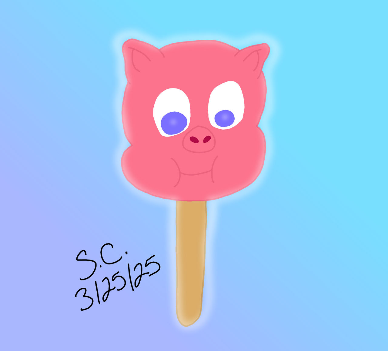 Porky Pig Popsicle Head