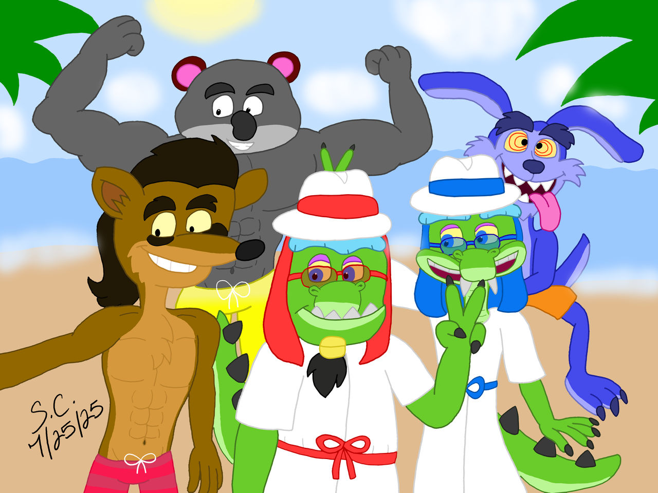 Beach Group Selfie
