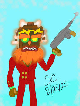 Pinstripe Uka Uka Mask