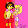 (Art Trade) Brandon and Tawna Boxing Pose