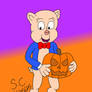 Porky's Carved Pumpkin