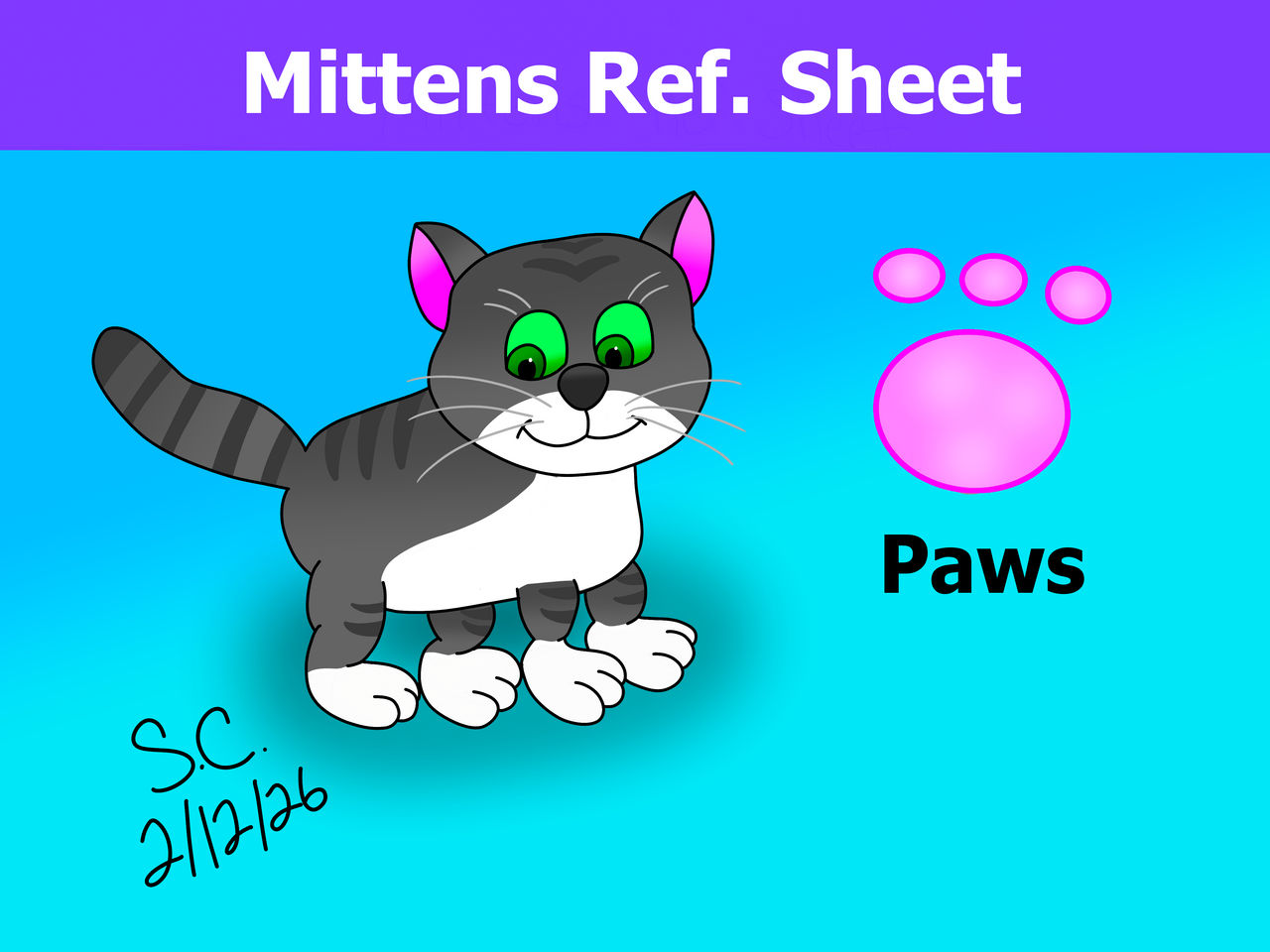 Mittens Script Mittens Reference Sheet by ShannythePotoroo on DeviantArt