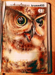 Traditional Art Owl by Ksenia455