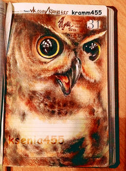 Traditional Art Owl