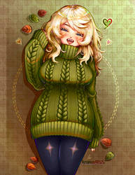 Autumn kawaii girl by Ksenia455