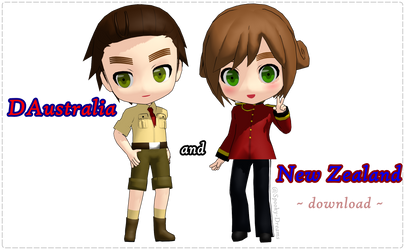 [MMD Hetalia] DAustralia and New Zealand DL