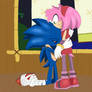 Sonic hugs Amy