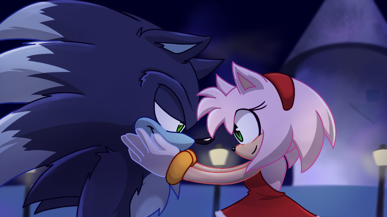 Sonic and Amy ~ First kiss. (By Kaji-Tanii) : r/SonicTheHedgehog