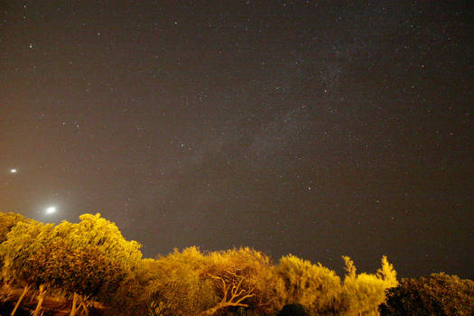 Milky  Way Venus Moon