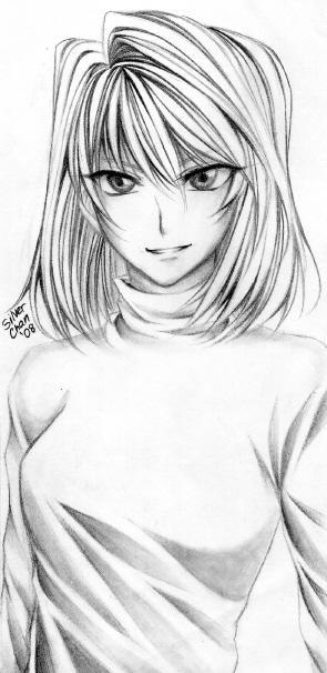 Pencil Drawing - Arcueid