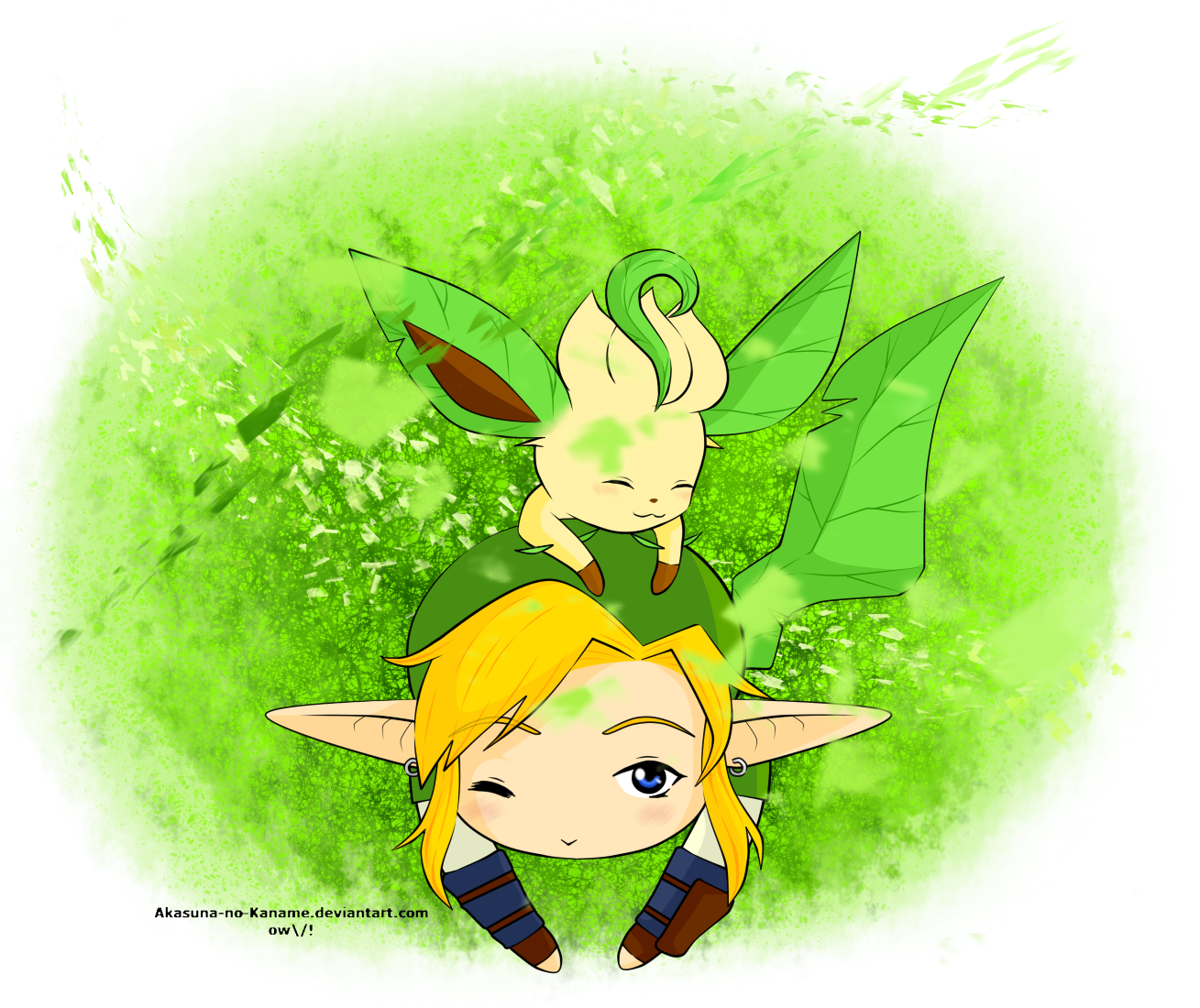 Link+Leafeon!