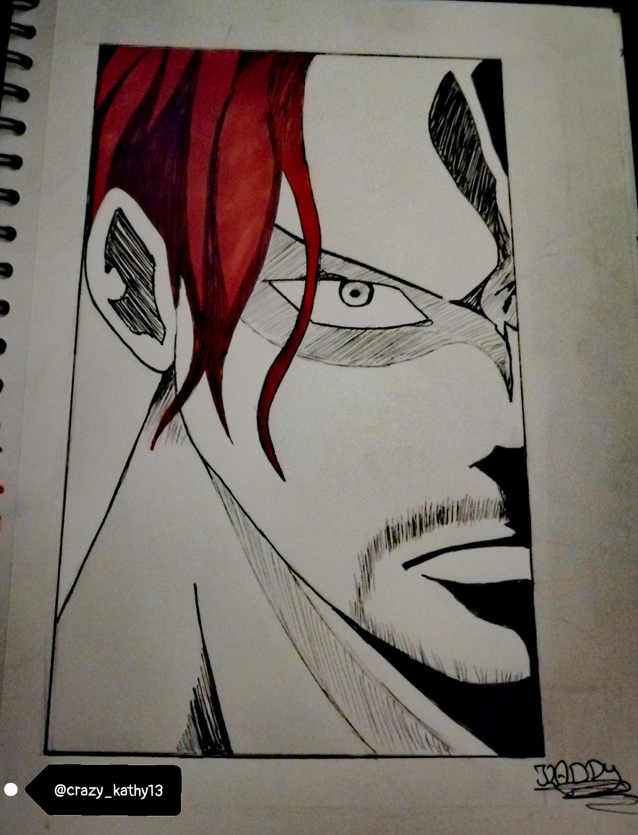 one piece Shanks drawing by Crazykathi13 on DeviantArt