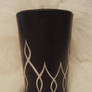 Black and silver dice cup