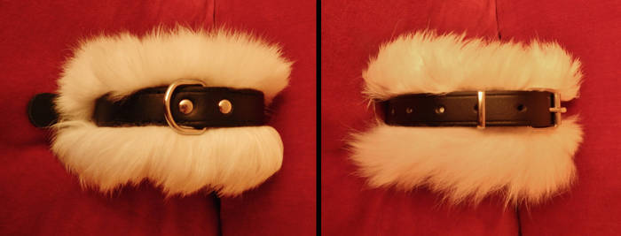 White fur collar