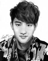 EXO D.O. pencil drawing