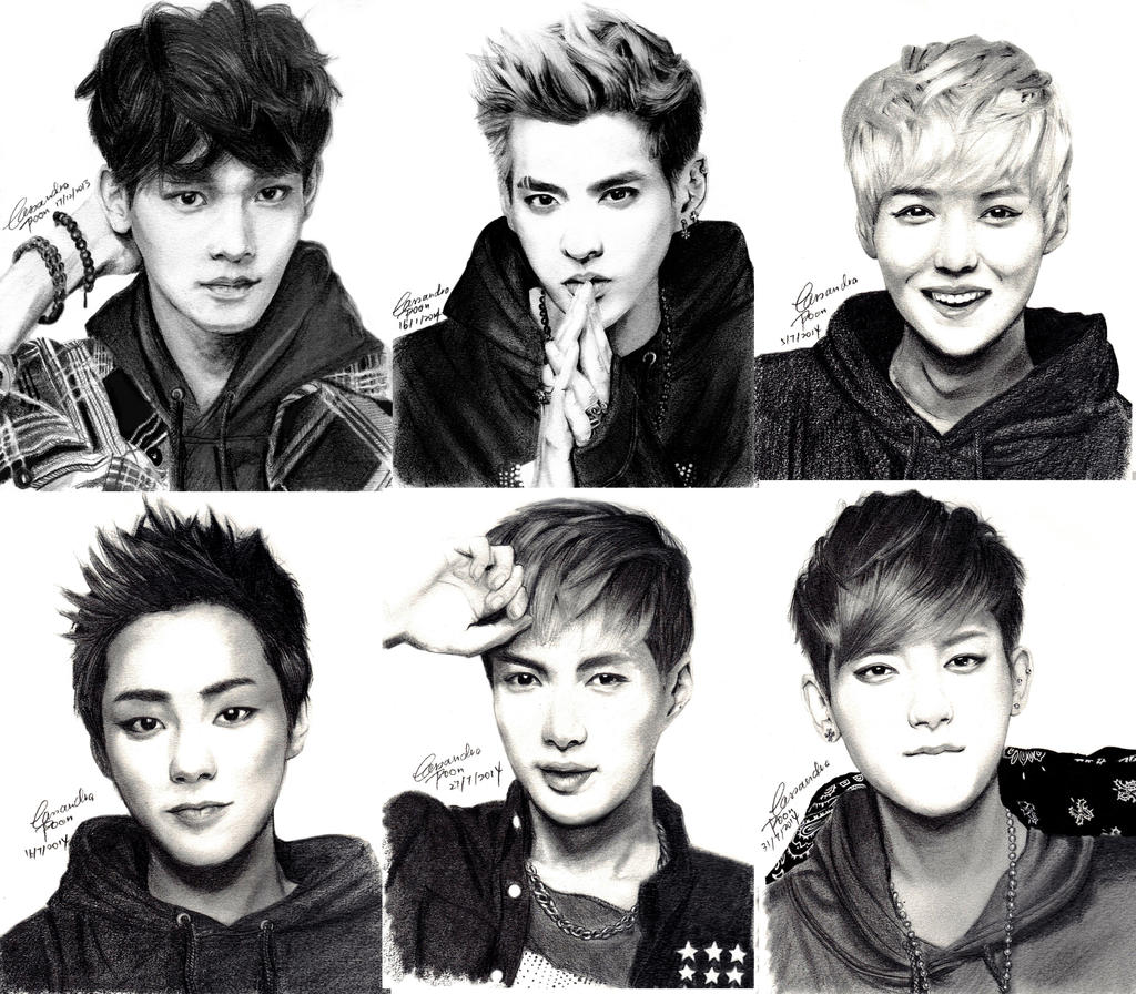 Exo M Member Portraits By Casspoon On Deviantart Exo M Member Portraits By Casspoon On Deviantart