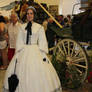 1850s White and Black Day Dres