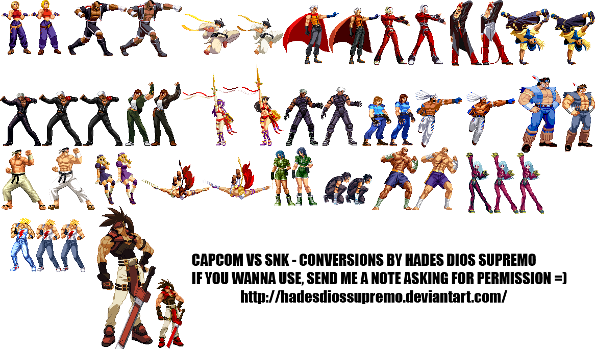 Capcom VS SNK Conversions by HadesDiosSupremo on DeviantArt