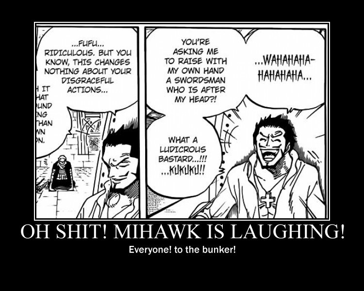 Mihawk demotivational poster