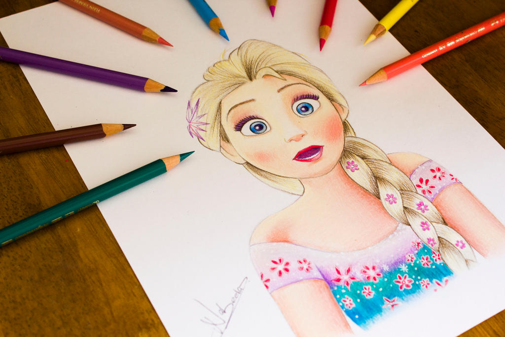 Queen Elsa Drawing (FROZEN FEVER)