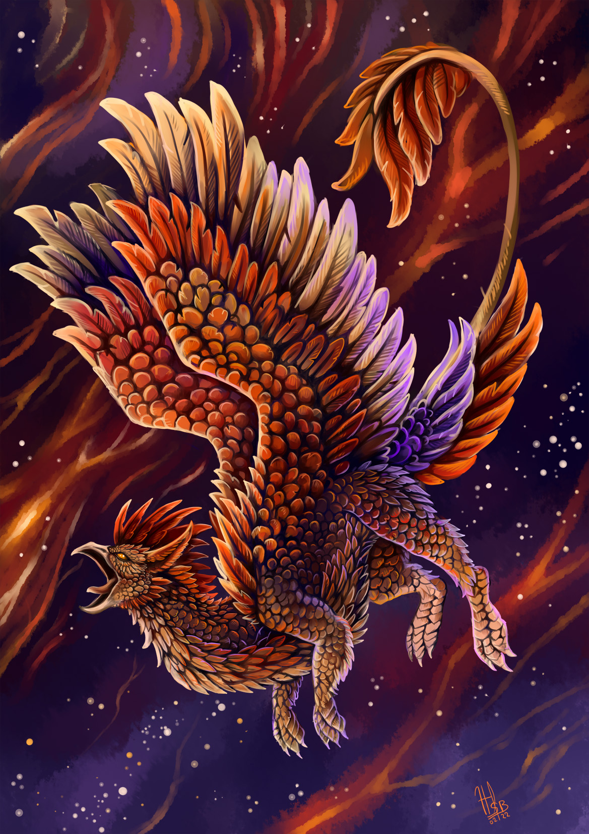 Fire feathers