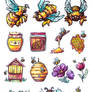 Honey bee doodles