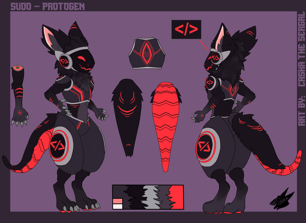 Sudo Protogen Reference Sheet by CaskaTheSergal on DeviantArt