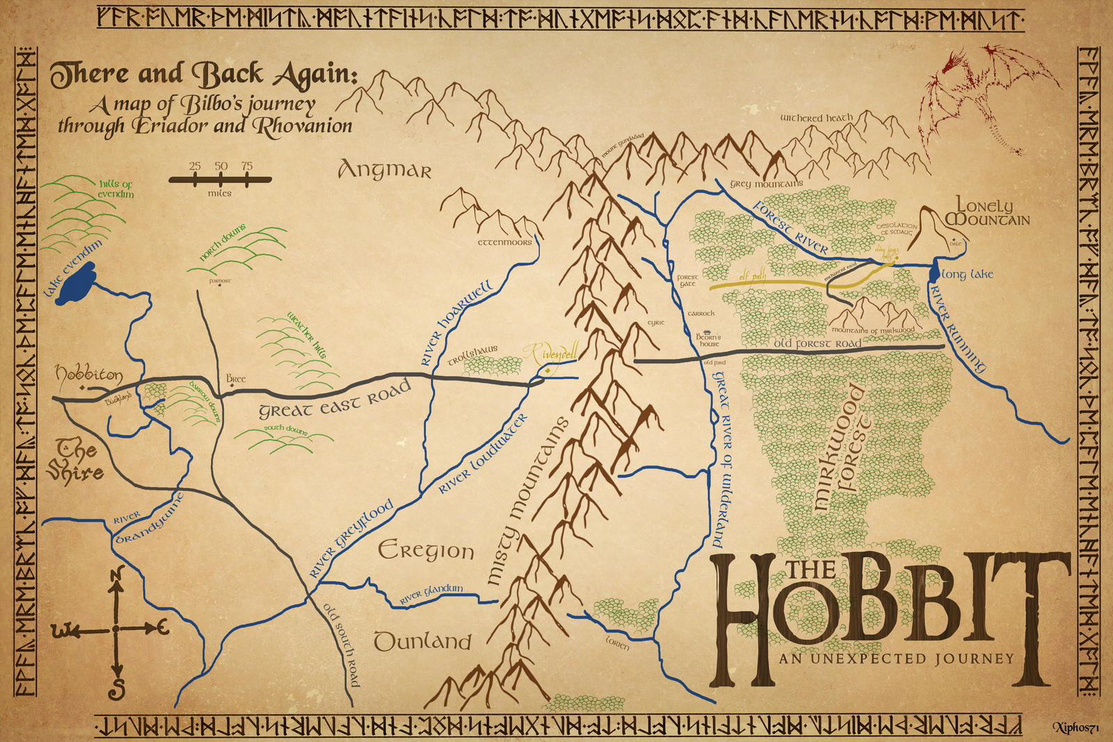 The Hobbit Map by Xiphos71 on DeviantArt The Hobbit Map by Xiphos71 on DeviantArt