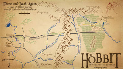 The Hobbit Map Wallpaper