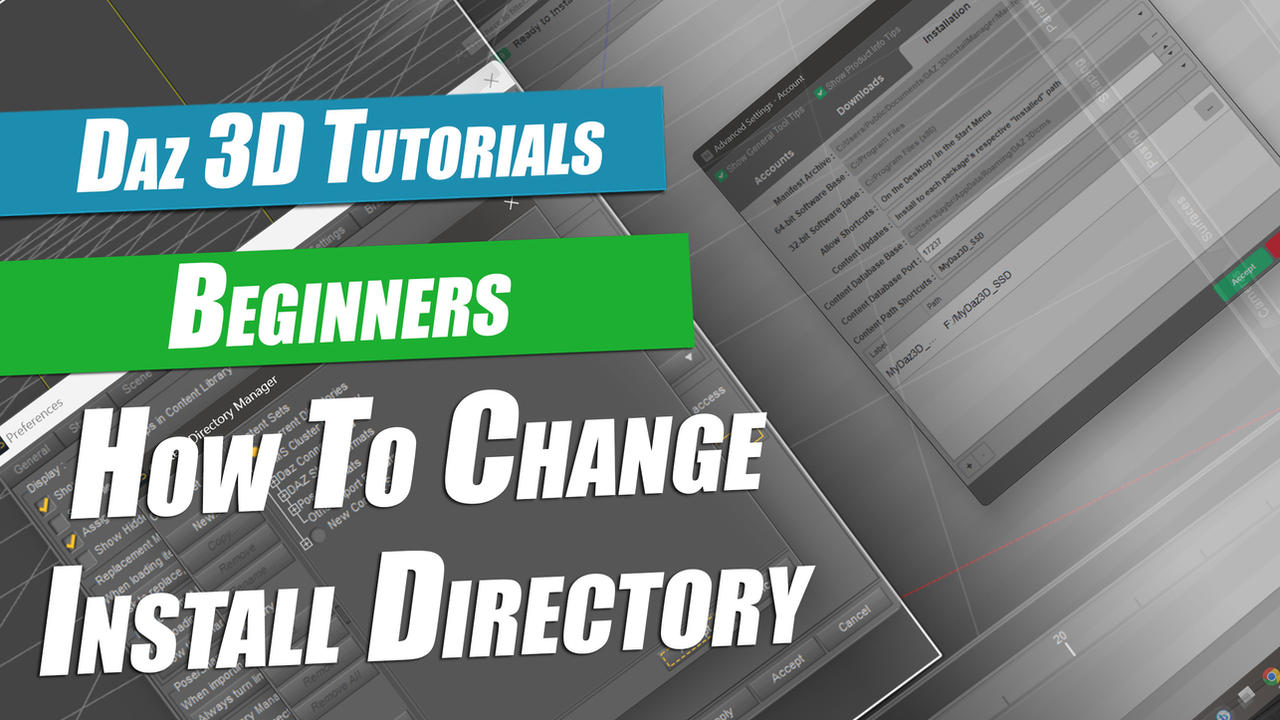 Daz 3D Beginner Tutorial: Change Install Directory by Rauko001 on ...