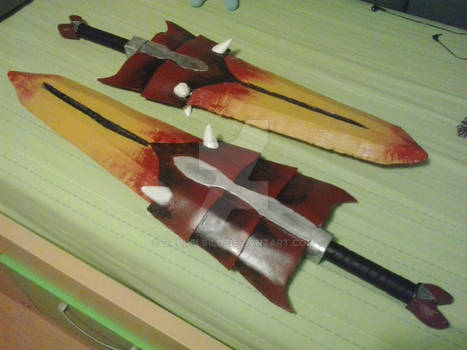 Rakudiora's dual swords finished