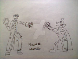 Inspector Gadget vs. Dudley Puppy (Sketch).