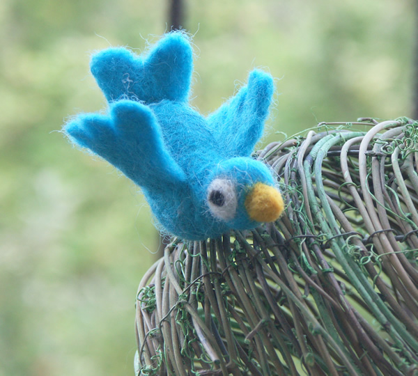 felt twitter bird