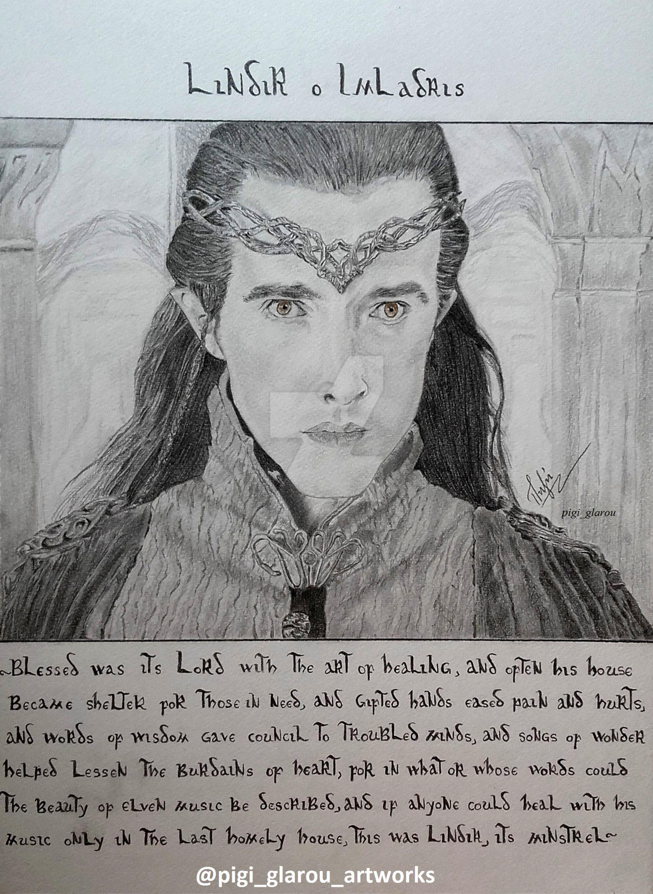 Lindir LINDIR O IMLADRIS by pigiglarouartworks on DeviantArt
