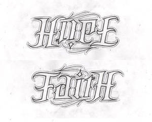 Hope Faith AMBIGRAM