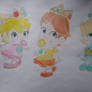 Baby Peach, Baby Daisy, and Baby Rosalina