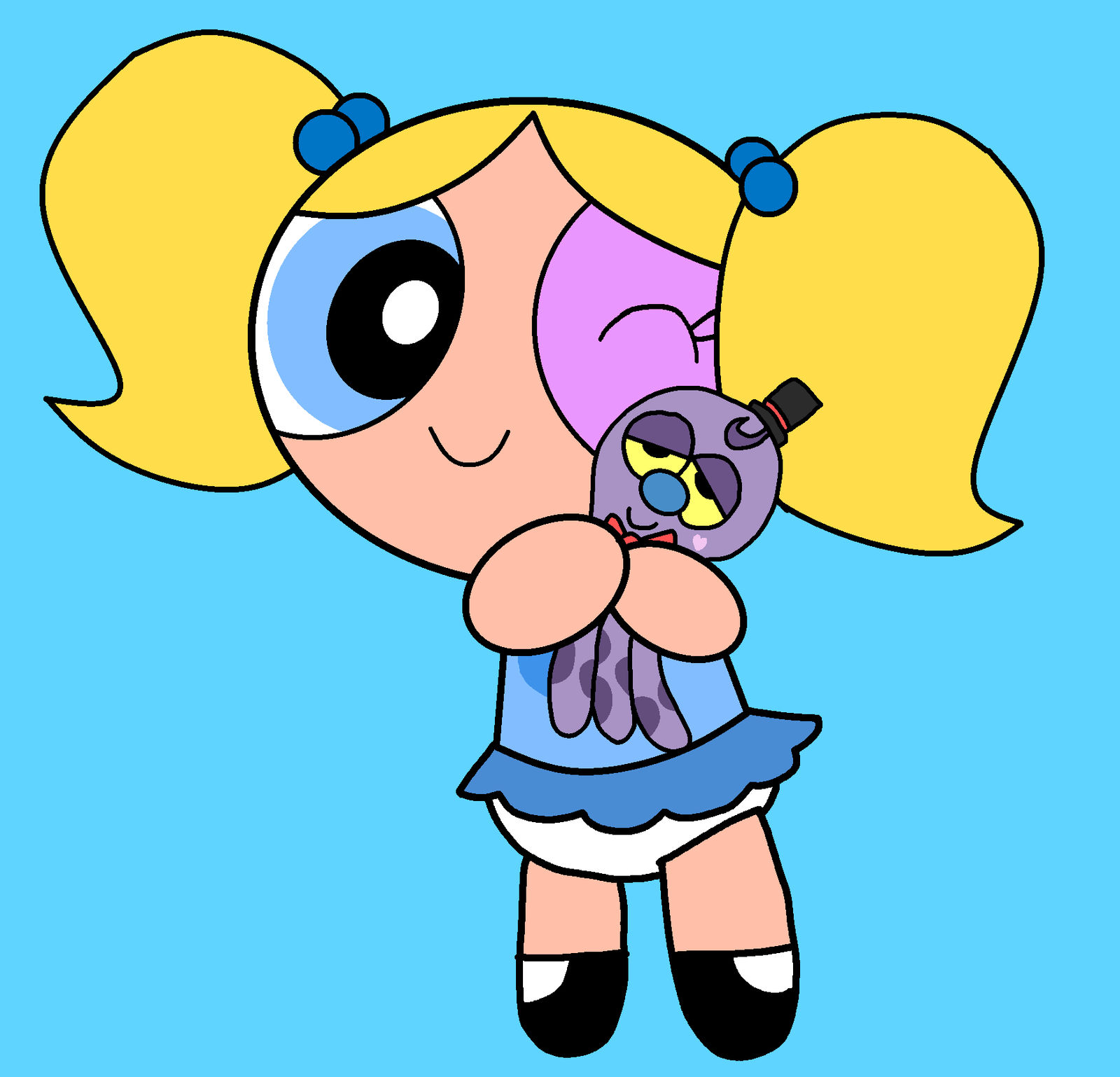 Bubbles hugging Octi by nikoli1234 on DeviantArt