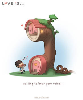 Love is... waiting to hear your voice!