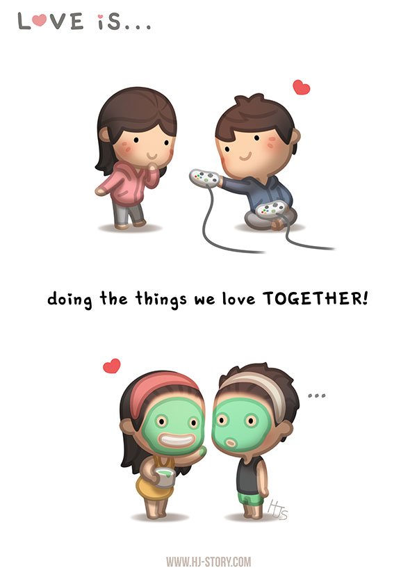 Love is... Doing things together!