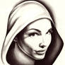 The woman with a hood