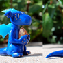 Blue Translucent Clay Dragon