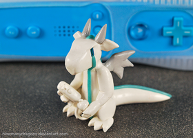 White Wii Gamer Dragon